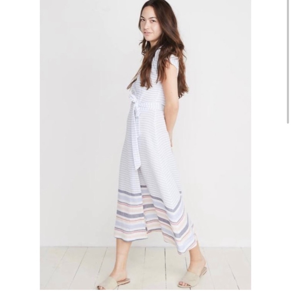 NWT | Marine Layer | Maddie Wrap Midi Dress | Bel Air Blue | XL - Picture 2 of 7